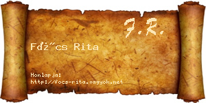 Föcs Rita névjegykártya